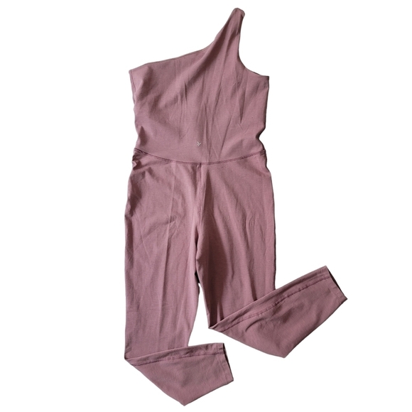 Old Navy Women Large Light Pink One Shoulder PowerChill 7/8 Length Bodysuit - Picture 3 of 10